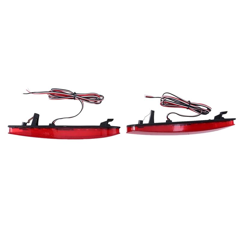 LED Rear Bumper Reflector Light Car LED Rear Bumper Light For Honda JAZZ Fit 2010 2011 2012 2013 Stop Fog Lamp-A99D