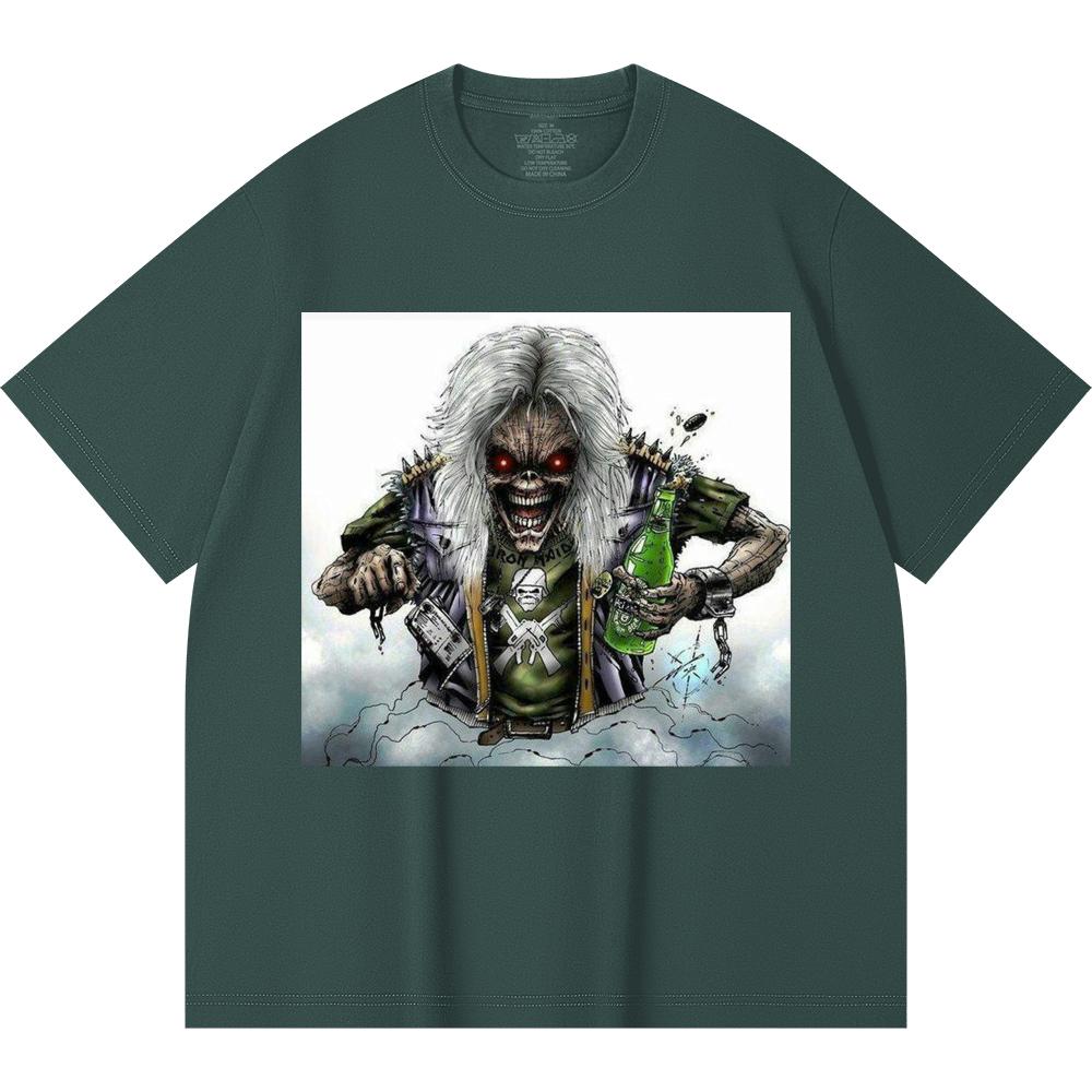 230 Gsm 100% Cotton Heavy Metal T-Shirt  Rock Band Popular Music Print Unisex Heavy Cotton T Shirt