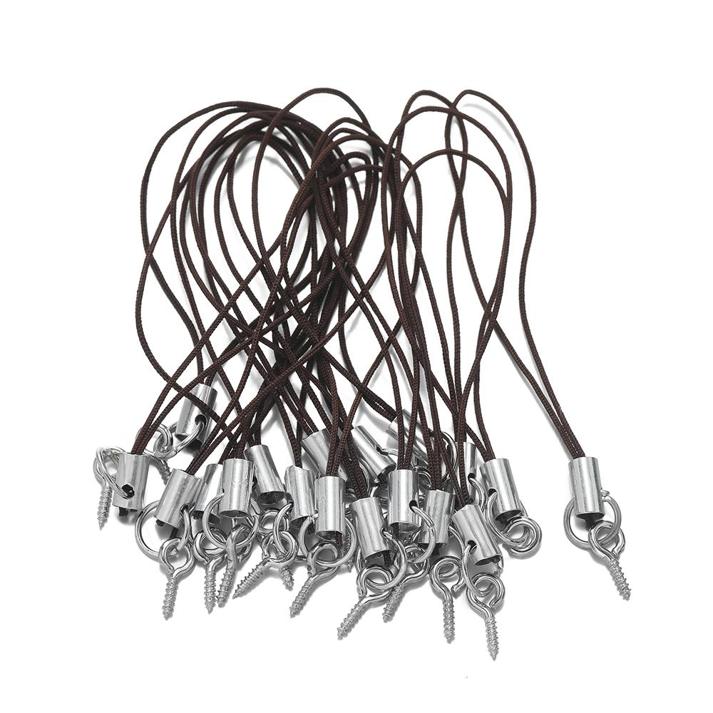 20/50pcs Lanyard Lariat Strap Cord With Eye Pins Screw Colour Strap Charm Cord Rope Keychains Hooks Mobile Phone DIY Accessories