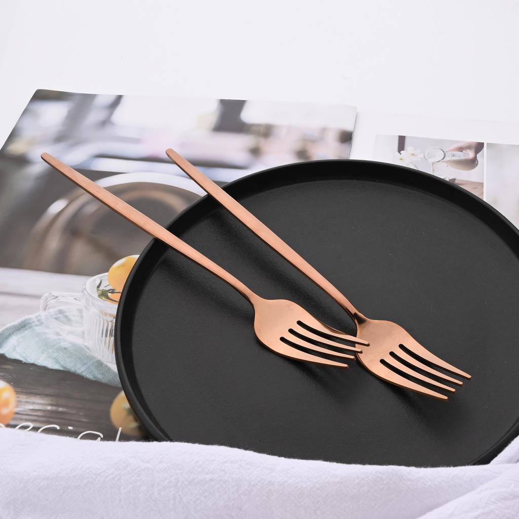 Rainbow Color 24Pcs Dinnerware Stainless Steel Cutlery Set for 6 People Knife Fork Spoon Western Tableware Silverware Set for Home Wedding