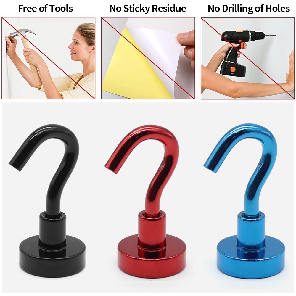 Strong Magnetic Hooks Load-bearing Home Kitchen Bar Storage Hooks Key Storage Hooks Bathroom Hangers Multi-Purpose Magnet Hook