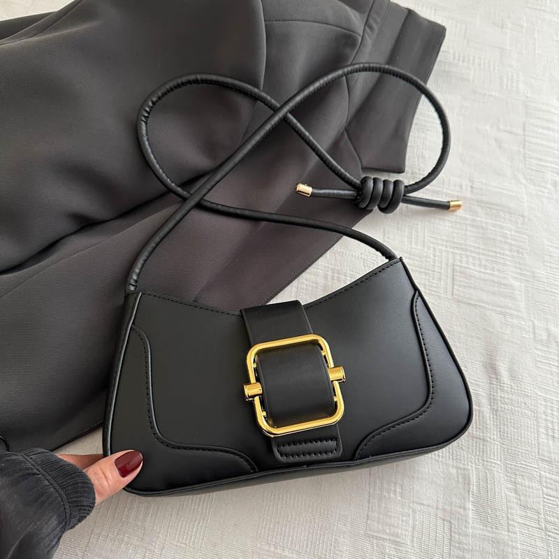 

Bag women s autumn new niche armpit bag temperament simple fashion shoulder Korean version of women s bag чёрный