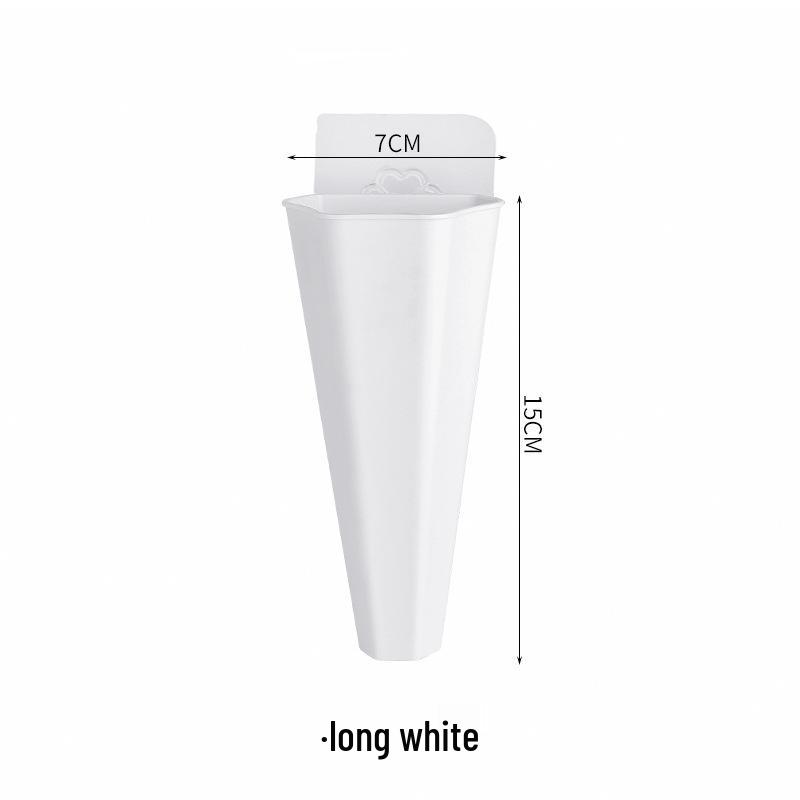 Wall-Mounted Hydroponic Flower Pot Vase - No-Punch Hanging Plastic Planter for Green Radish
