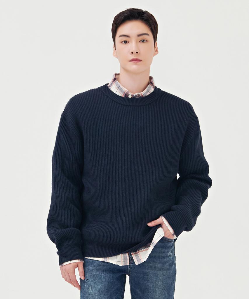 CHASECULT Men'S Color Mix Round Sweater-Bgrk5214E04