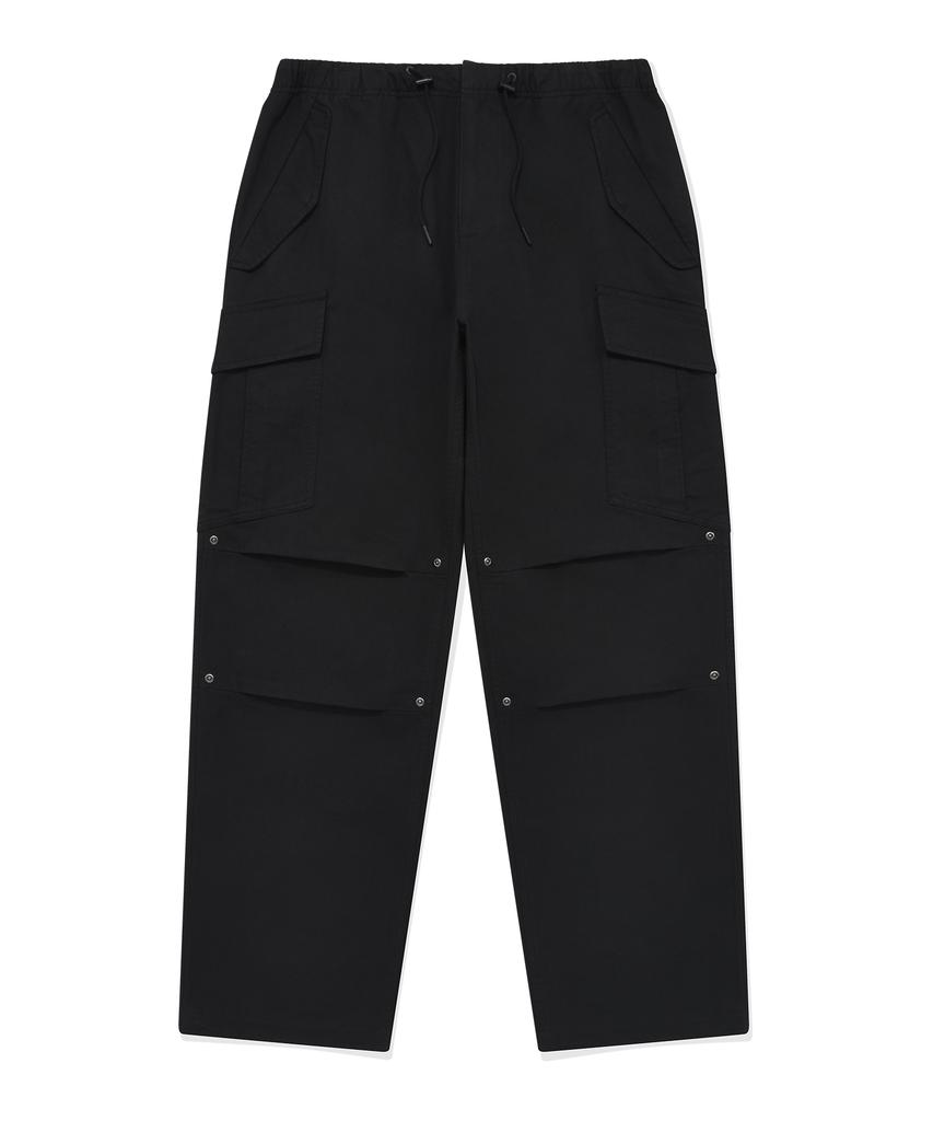 COVERNAT Wide Parachute Cargo Pants Black