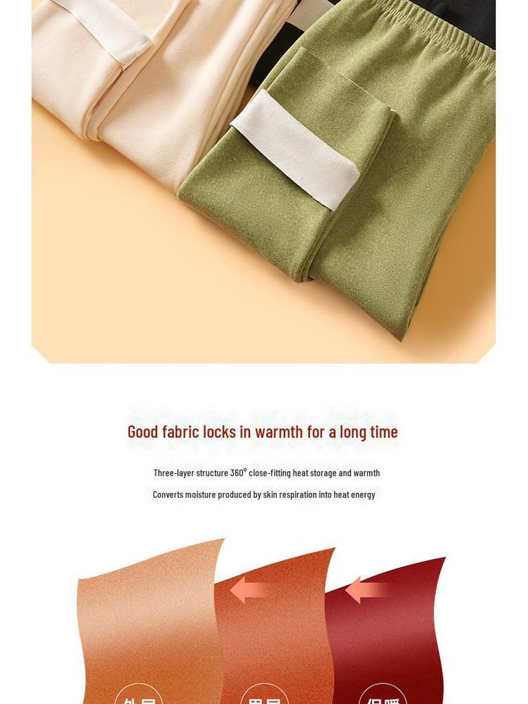 Women's Double-Sided Velvet Thermal Underwear Set - Self-Heating, Seamless Long-Sleeve Top & Pants for Autumn/Winter