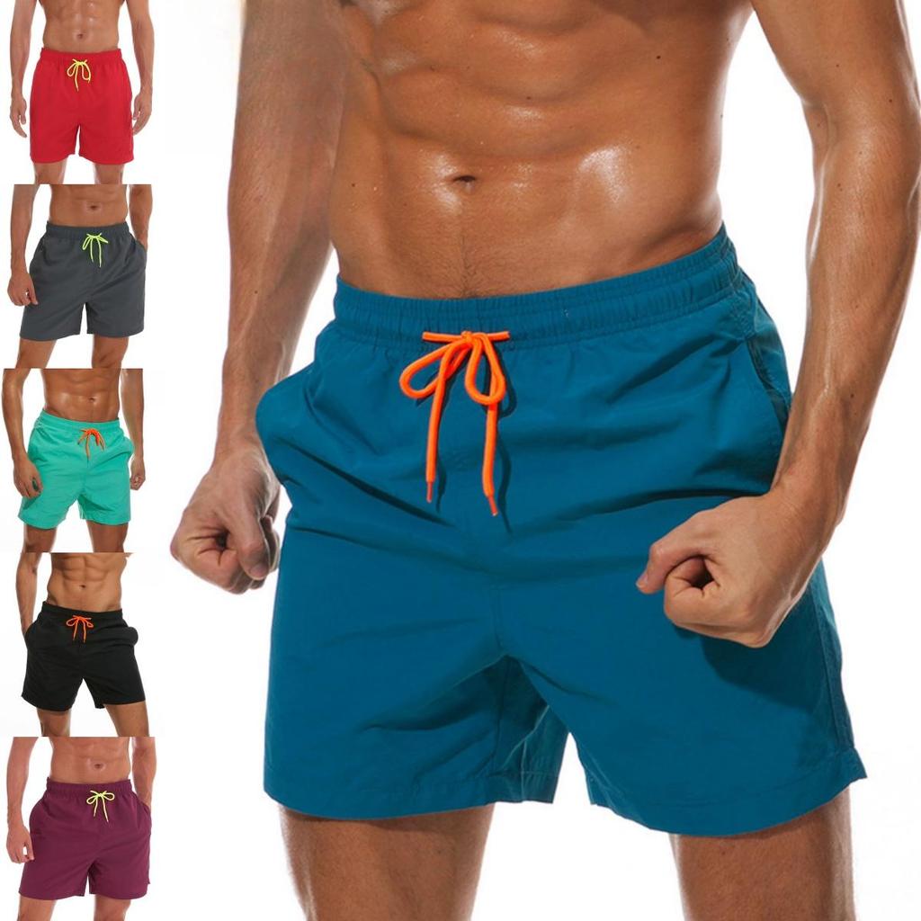 Sommer Herren Strandhosen Herren Vier-Punkt-Shorts Atmungsaktiv Lotusblatt Wasserabweisend Sportliche Freizeit-Hosen