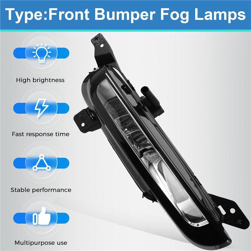 SXR-Car Front Bumper Fog Lamps Lights For Land Rover Range Rover Evoque 2016-2018 Daytime Running Headlight