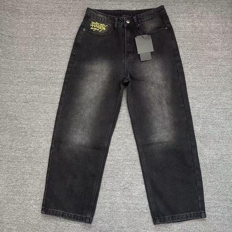 ZYLLO High Street Hip-hop Embroidery Niche Design Stylish Jeans Trousers