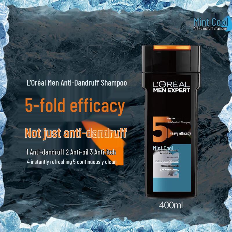 L'Oréal Men Expert Mint Cool Anti-Dandruff Shampoo 400ml