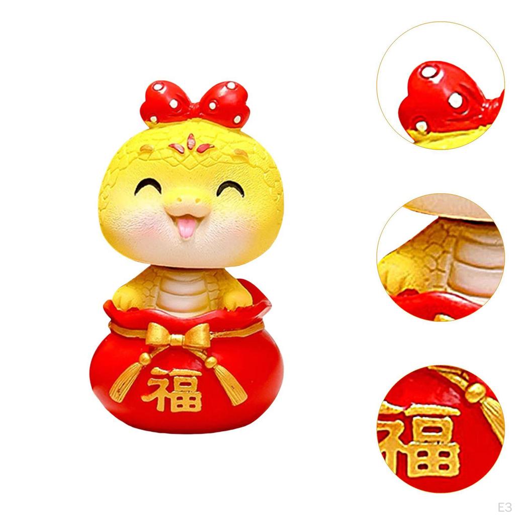 Chinese Year Snake Statue Ornament Souvenir Gift for Friends Artwork Feng Shui Figurine