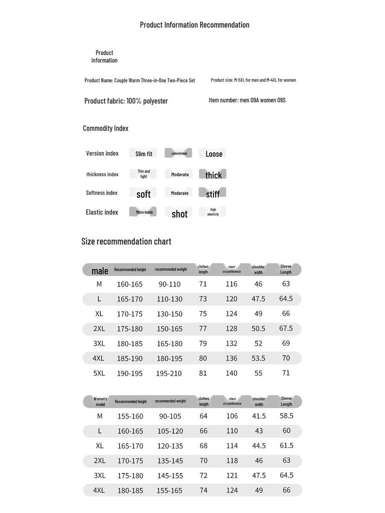 EASTERN CAMEL Unisex 3-in-1 Water-Repellent Outdoor Jacket