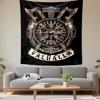 Valhalla Wandteppich, Nordische Mythologie Krieger Kunst, Wikinger Wanddeko für Schlafzimmer Wohnzimmer Studentenwohnheim