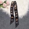 Fashion Design 100% Silk Scarf Small Horse Natural Mulberry Silk Brand Women Scarf Foulard Hair Bag Scarves Neckerchief