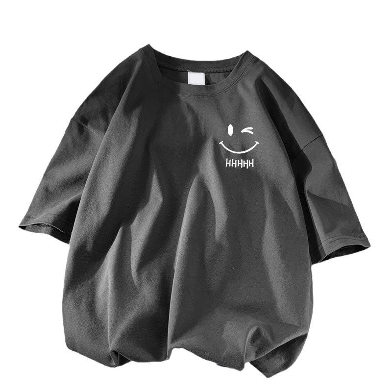 Retro tričko s krátkým rukávem pro pánskou letní módu značky, tričko z čisté bavlny s módním vzorem