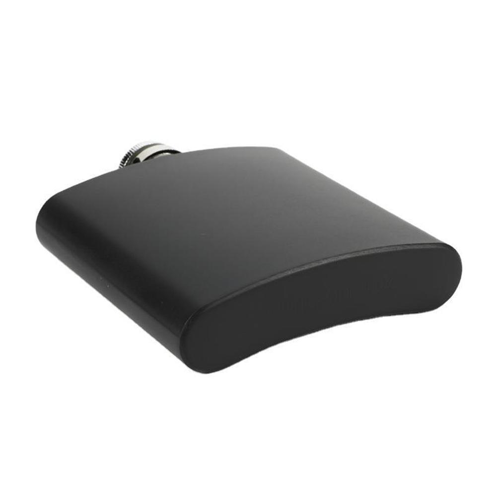 Hiking Other Spirits Flask Portable Small Wine Jug 7-12oz Black Black Matte