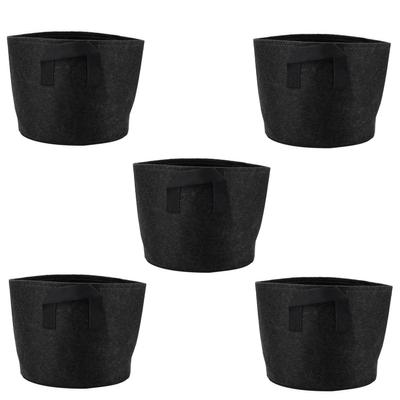 5PCS 3 Gallon Grow Bags Non Woven Fabric Gardening Pots Vegetable Potato Tomato Flower Growing