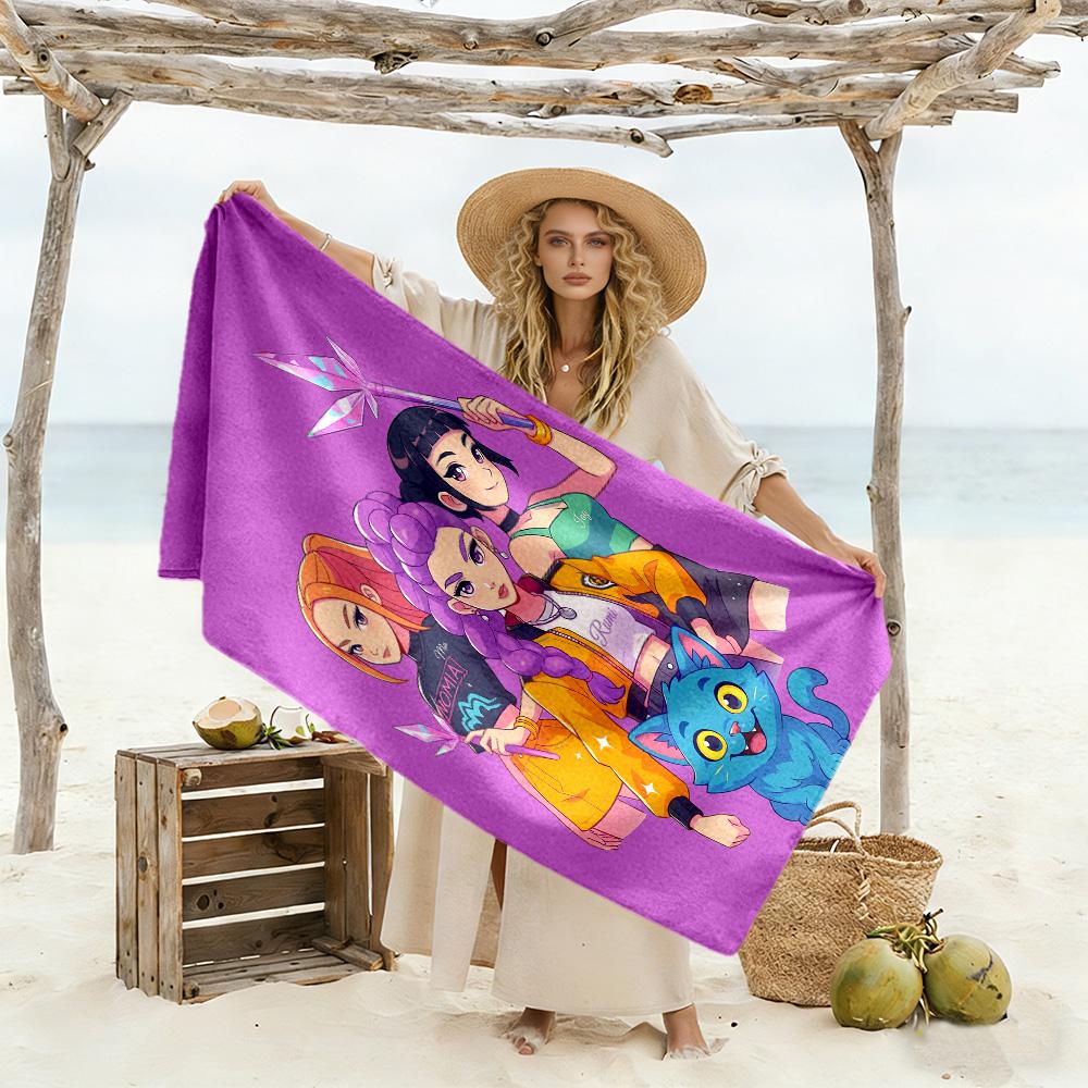 Huntress Power Squad Beach Towel Super Soft Microfiber Quickdry Fabric Comfortable Lightweight