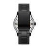 Fossil Townsman Men's Automatic Watch with Mechanical Movement and Skeleton Dial, Black.