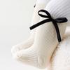 Korean Cute 3D Bow Baby Girls Socks Spring Autumn Soft Cotton Floor Socks Infant Kids First Walkers Newborn Socks