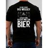 Casual Style Men'S T-Shirt German Beer Quote And Mug Design Summer Wear for Beer Lovers And Friends Back Print