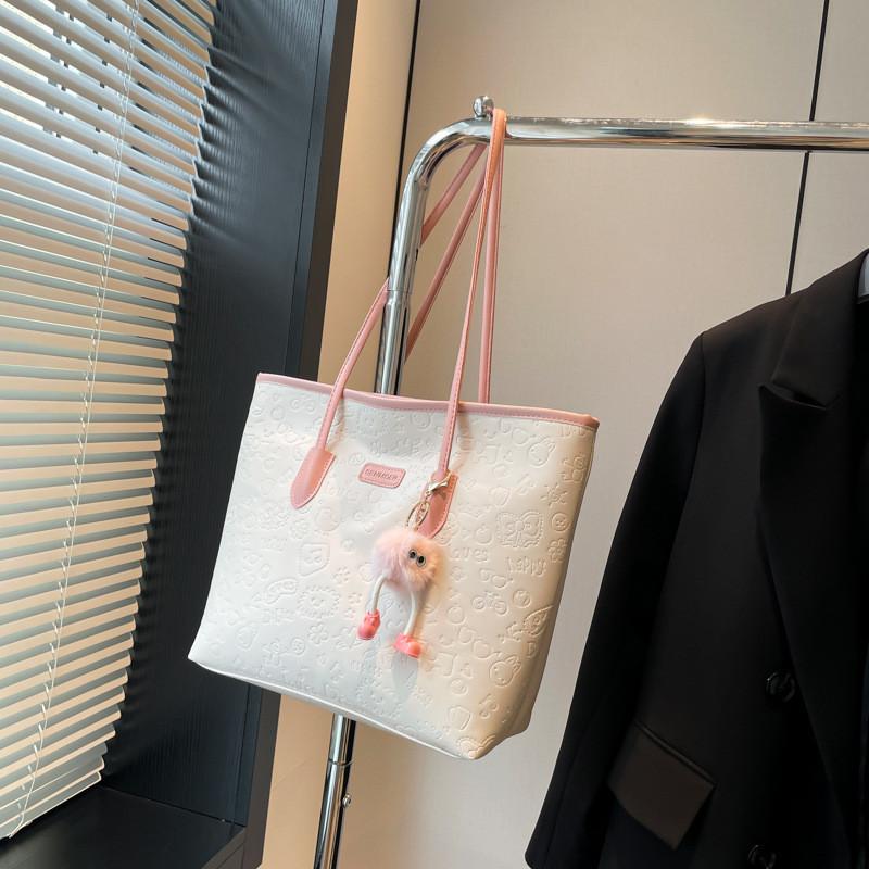 Stylish Large Capacity Tote Bag For Women In Black Pink And Khaki Ideal For Everyday Use