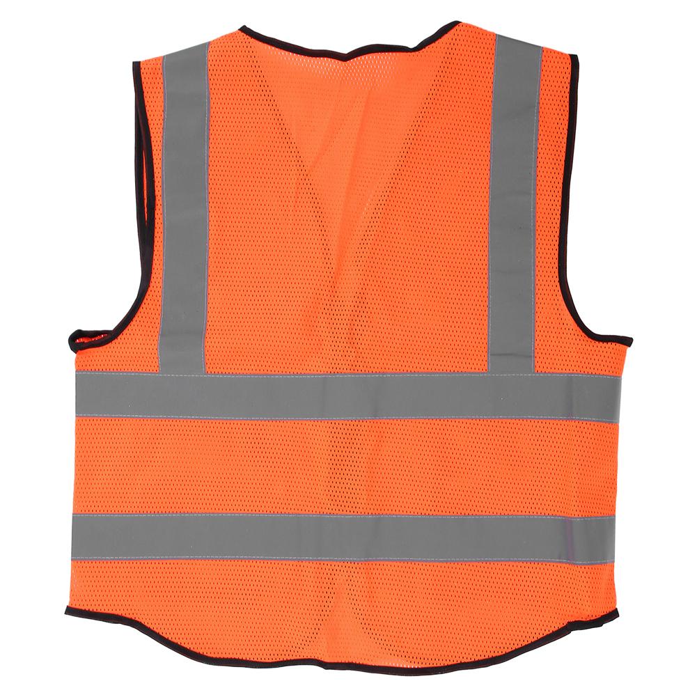High Visibility Safety Sport Breathable Vest with Mesh Night Security Reflective Waistcoat OrangeOrange