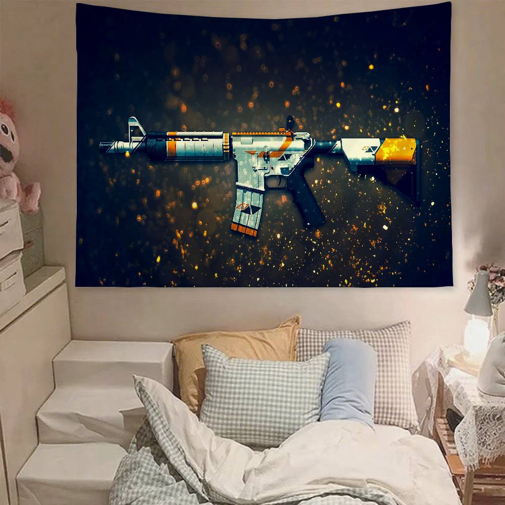 CS GO Tapestry Wall Hanging Tapestry Art Deco Blanket Curtain Hanging At Home Bedroom Living Room Decor