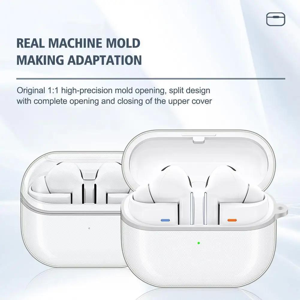 Transparent Earphone Case For Samsung Galaxy Buds 3 Pro Case PC Soft Silicone Clear Headphone Cover For Samsung Galaxy Buds 3Pro