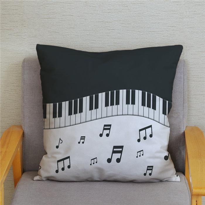 Home Decor Pillowcase Cartoon Sheet Music Printing Cushion Cover Bedroom  Living Room  Sofa Pillow Case