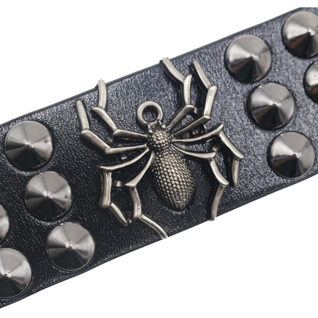 Retro Europäisches Spinnennieten Lederarmband - Unisex Punk Design