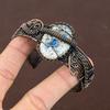 Natural K2 Jasper Gemstone Handmade Copper Wire Wrap Bangle Adjustable Z9b79