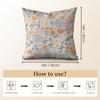 Boho Wildflowers Pattern Cushion Cover Natural Linen Pillow Cover Double-Sided Print Cushion Cover For Sofa Home Decor