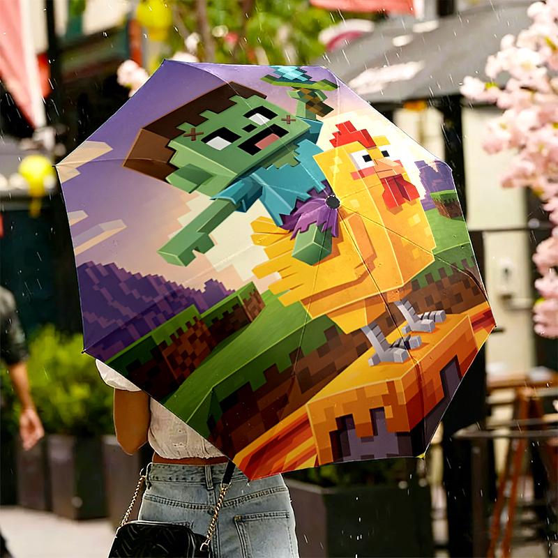 Gamer Print Umbrella Automatic Opening/ Closing - Portable Foldable Design - Daily Use for Travel/Outdoor - Gift for Birthday
