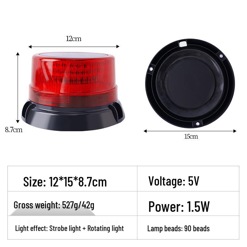 Solar Flashing Safety Light for Traffic, Construction, & Emergency Barriers