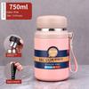 Large Capacity Vacuum Cup 316 Stainless Steel Tea Cup Men and Women Water Cup Student Cute Short Stout Big Belly Cup 1L