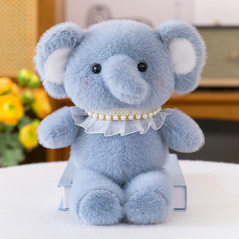Simulation Pearl Bear Plush Toy With Soft Short Pile For Kids Birthday Gift