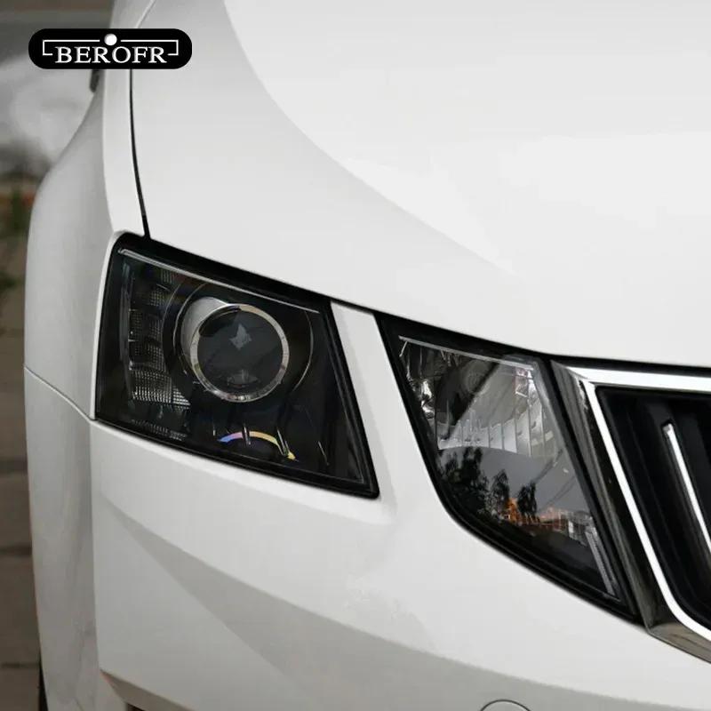 For Skoda Octavia 2017 2018  Car Headlight Tint Black Protective Film Protection Transparent TPU Stickers Accessories
