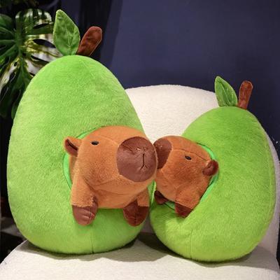 35-55cm Cute Capybara Plush Toy Capybara Stuffed Animal Doll Avocado Capybara Plush Pillow Doll Toy Home Decoration