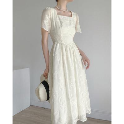 Rochie Summer Square cu talie înaltă Rochii casual de vacanță la plajă