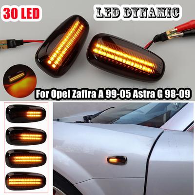 Für Opel Zafira A 1999-2005 Astra G 1998-2009 LED Dynamisches Seitenmarkierungs-Blinkerlicht Sequenzieller Blinker