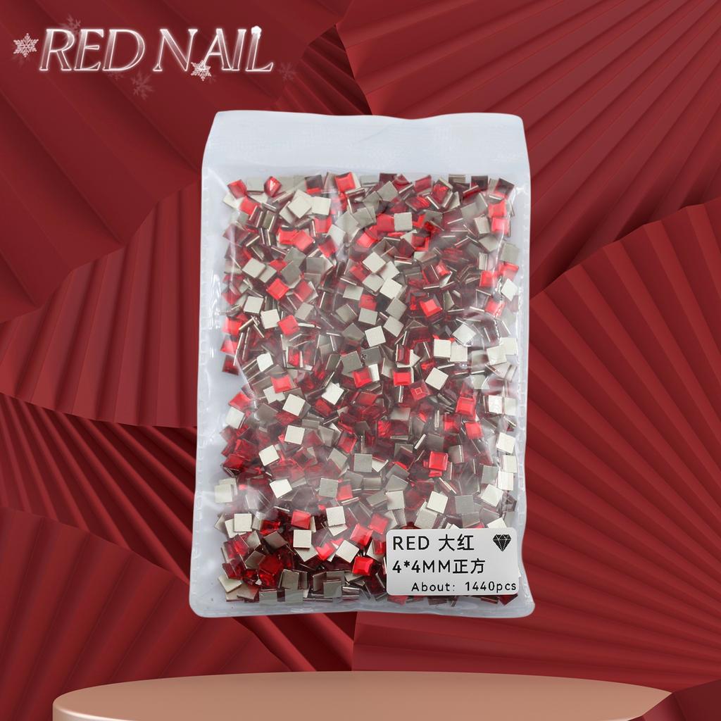 Pachet întreg de Crăciun de Anul Nou, mic, mare, roșu, fund plat, formă specială, diamant, artă pentru unghii, ornament pentru unghii, diamant roșu în formă specială