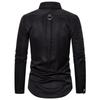 2020 New Men's Shirt Gothic Style Rivet Casual Long Sleeve Shirt Men's Costume