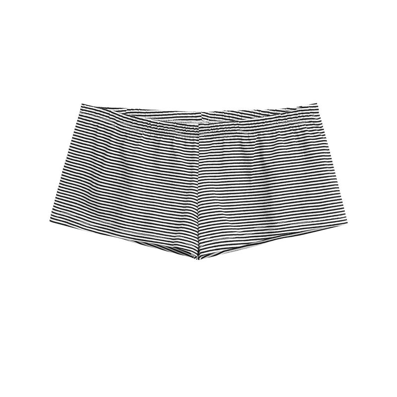 

Американский Кэжуал Розовые Полосатые Шорты на Резинке BM Чистый Хлопок Домашние Штаны Боксеры Универсальные Горячие Шорты Женские Black and white Stripes L