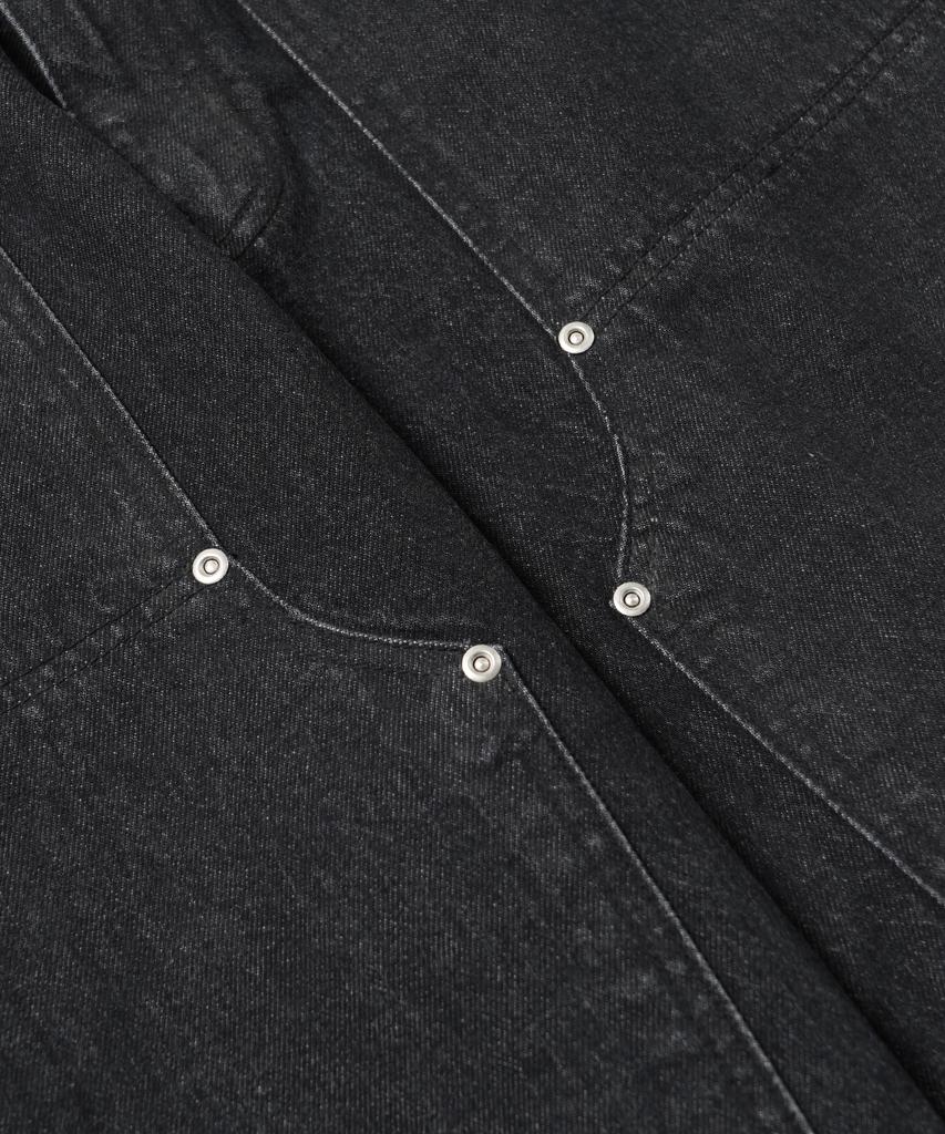 FRIZMWORKS Washed Denim Double Knee Shorts _ Washed Black