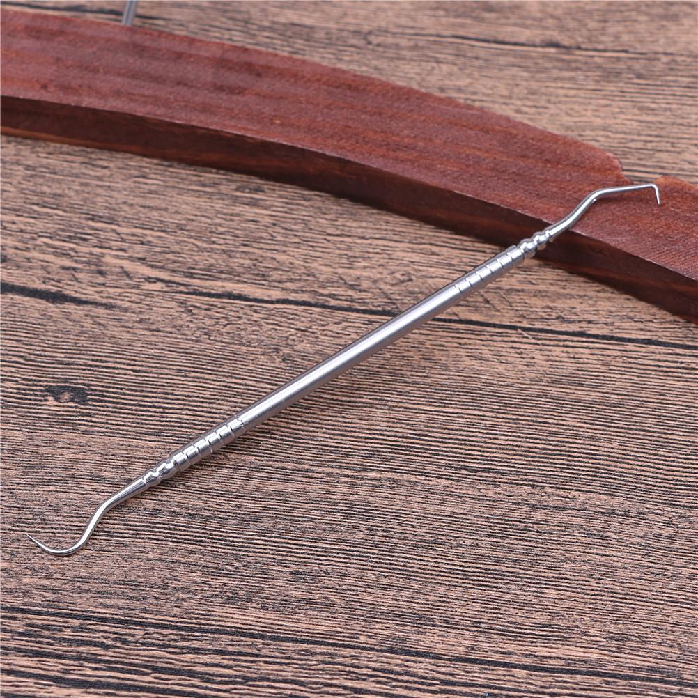 1Pc Double Ends Stainless Dentist Teeth Clean Hygiene Explorer Probe Hook Pick