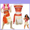 Fantasia Encantadora da Princesa Moana Para Crianças e Adultos com Design Sem Mangas