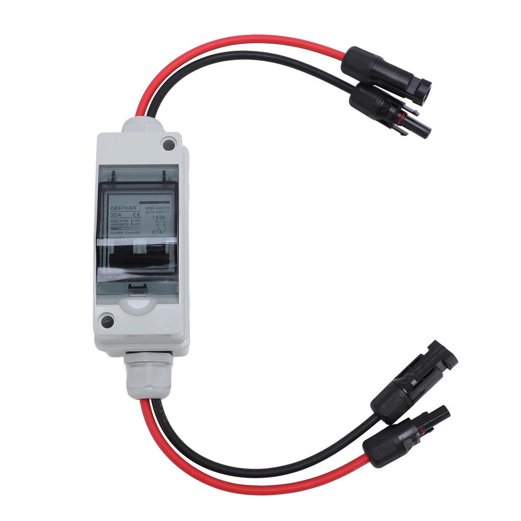 Solarmodul Trennschalter 30A DC AC Abschaltung 2 Pole Außen Zuhause Miniatur PV Sicherungskasten IP65 Wasserdicht