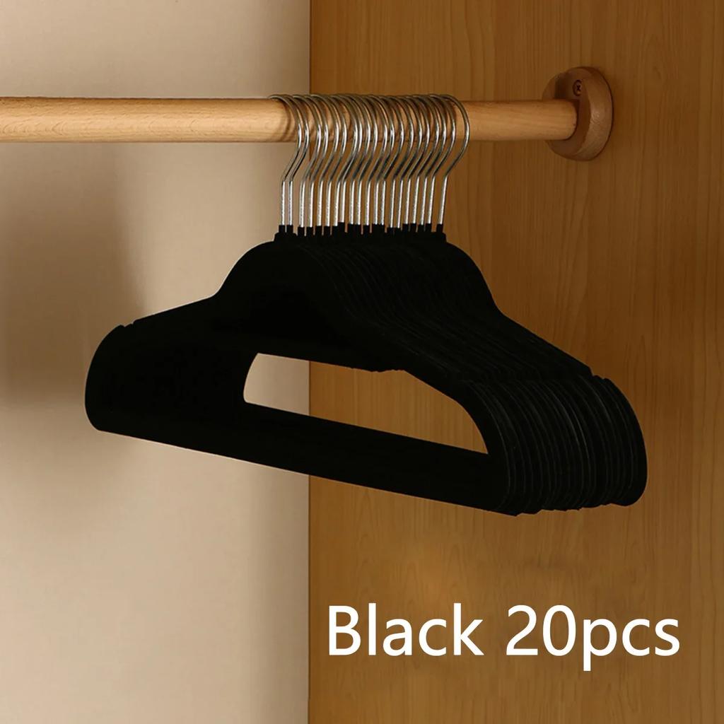 10/20 PCS Clothes Hanging Household Hangers Non-slip Dormitory Bedroom Special Storage Clothes Hanging No Trace Flocked Hanger