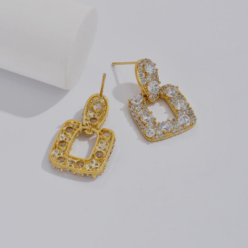 Elegant Earrings, Slightly Square Shaped, Personalized, Versatile, Cross-border Earrings, Trendy, High-end, Personalized Earrings
